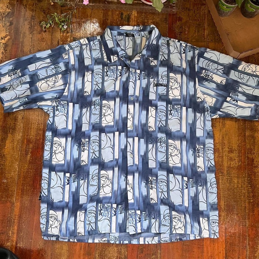 Y2k Southpole All Over Print Polo Shirt